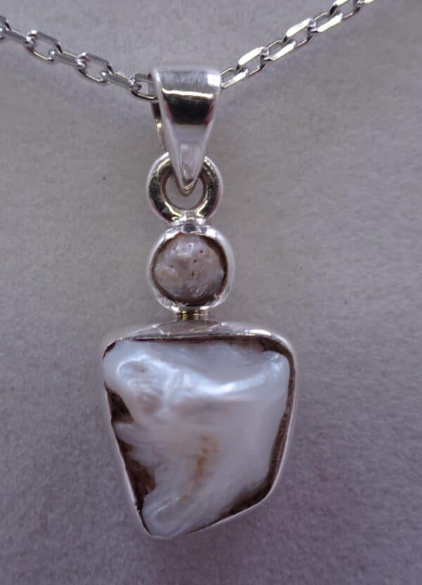 SWA 128 LPP DOUBLE NUGGET PENDANDT IN STERLING SILVER